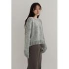 Rib-knit M Lange Sweater Khaki - One Size