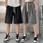 Couple Matching Drawstring Lettering Sport Shorts