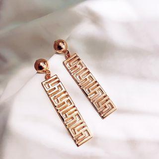 Perforated Drop Earring As Shown In Figure - One Size