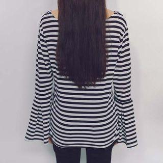 Bell Long-sleeve Striped T-shirt