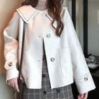 Collared Button Jacket Almond - One Size