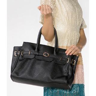 Belt Detail Satchel Black - One Size