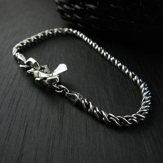 Hand Made Toggle Chain Tinted Sterling Silver Bracelet
