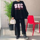 Sec Letter Sweatshirt & Sweatpants Lounge Set