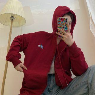 Embroidered Zipped Hoodie