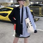 Color Block Striped Shirt Shirt - Blue - One Size