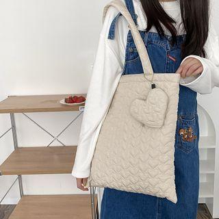 Heart Embroidered Tote Bag / Coin Purse / Set