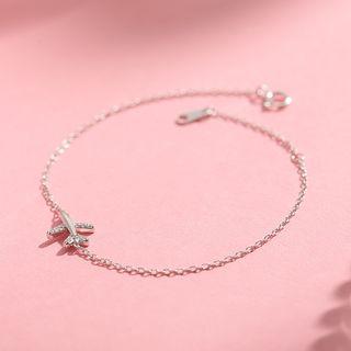 925 Sterling Silver Plane Bracelet 925 Silver - As Shown In Figure - One Size
