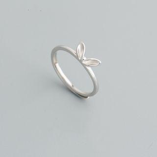 Rabbit Ear Sterling Silver Open Ring Silver - One Size