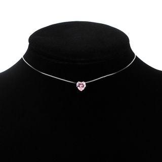 Faux Crystal Pendant Fishing Line Choker