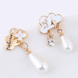 Non-matching Rhinestone Earring