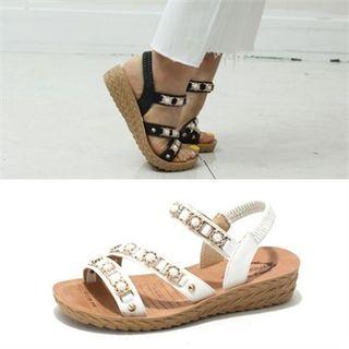 Faux-pearl Strap Sandals