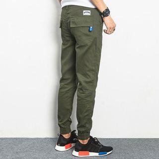 Cropped Cargo Harem Jogger Pants