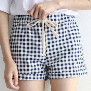 Drawstring Waist Pattern Shorts