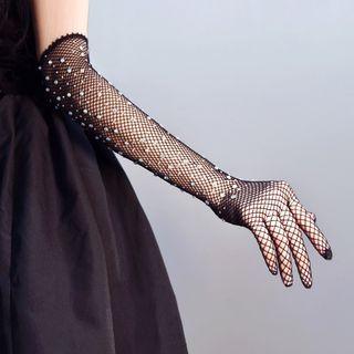 Fishnet Imitation Drill Gloves ( Various Designs )