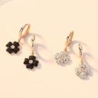 Clover Faux Crystal Sterling Silver Dangle Earring