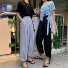 Short-sleeve Asymmetric T-shirt / Pants