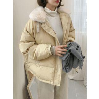 Faux-fur Collar Oversized Padded Jacket