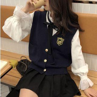 Buttoned Knit Vest / Shirt