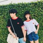 Couple Matching Contrast Color T-shirt