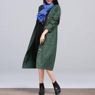 Plain Long Linen Cotton Jacket