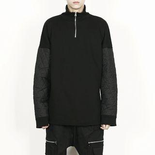 Quilted-sleeve Anorak Jacket