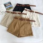 Roll-up High-waist Cargo Shorts