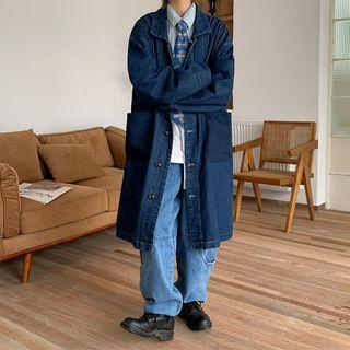 Long Denim Shirt Jacket