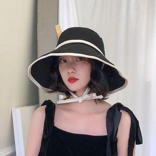 Piped Wide Brim Sun Hat