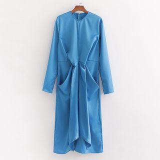 Long-sleeve Knot Dress