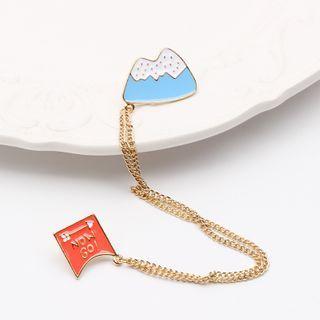Mount Fuji Brooch As Shown In Figure - One Size