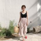 Camisole Top / Gingham Wide Leg Cropped Pants