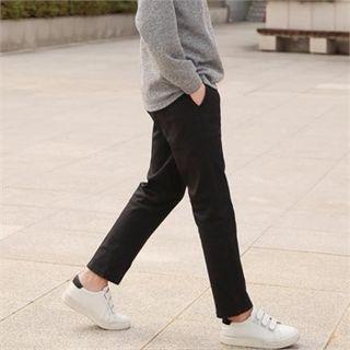 Drawstring-waist Straight-cut Pants In 2 Lengths