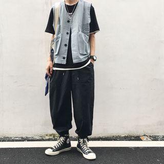 Buttoned Utility Vest