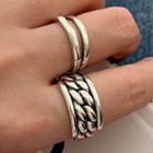 925 Sterling Silver Layered Ring 1070 - One Size