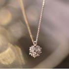 Rhinestone Ball Pendant Necklace