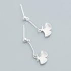 925 Sterling Silver Leaf Dangle Earring 1 Pair - S925 Sterling Silver - One Size