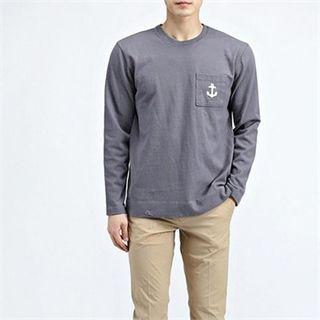 Embroidered-trim T-shirt