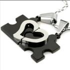 Set Of 2: Heart Puzzle Pendant