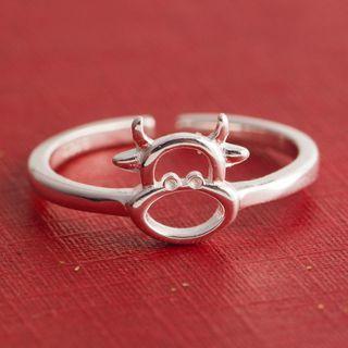 Cow Open Ring Silver - One Size