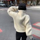 Half-zip Turtleneck Sweater Off-white - M