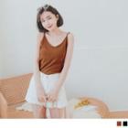 V-neck Sleeveless Plain Top