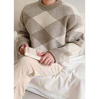 Boxy Checked Sweater