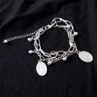 Stainless Steel Disc Layered Bracelet 716 - As Shown In Figure - One Size