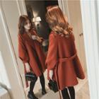 Lantern-sleeve Open-front Coat
