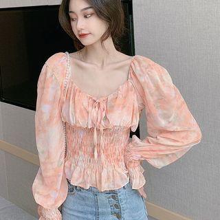 Cold Shoulder Blouse Tangerine - One Size