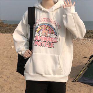 Rainbow Unicorn Print Hoodie