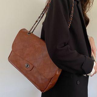 Quilted Chain Strap Flap Shoulder Bag