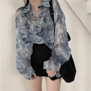 Tie-dye Sheer Shirt