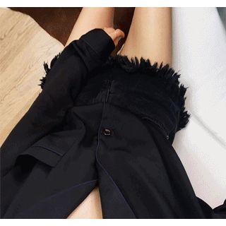 Frey-hem Layered Shorts